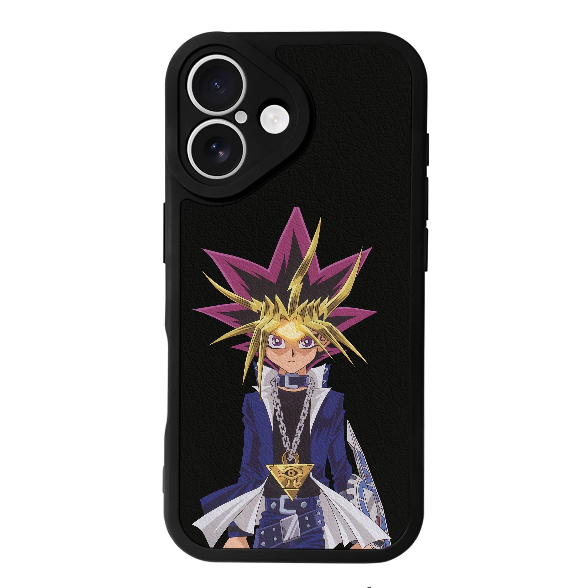 （画像用） 遊☆戯☆王 Yu-Gi-Oh! 【iPhone 16シリーズ対応】シリコンスマホケース（レザー調） 材質：シリコン